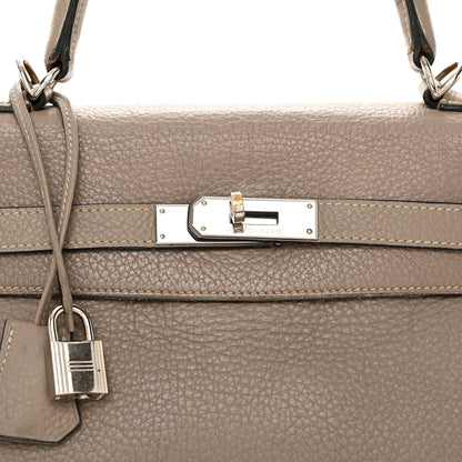 Hermes Taurillon Clemence Kelly Retourne 35 Etoupe 3 of 27