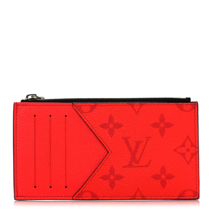 Louis Vuitton Taigarama Coin Card Holder Fire Red 1 of 8