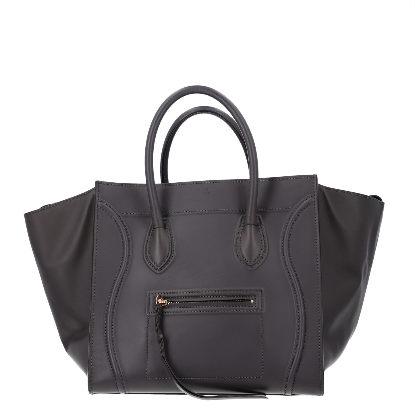 Smooth Calfskin Medium Phantom Luggage Grey