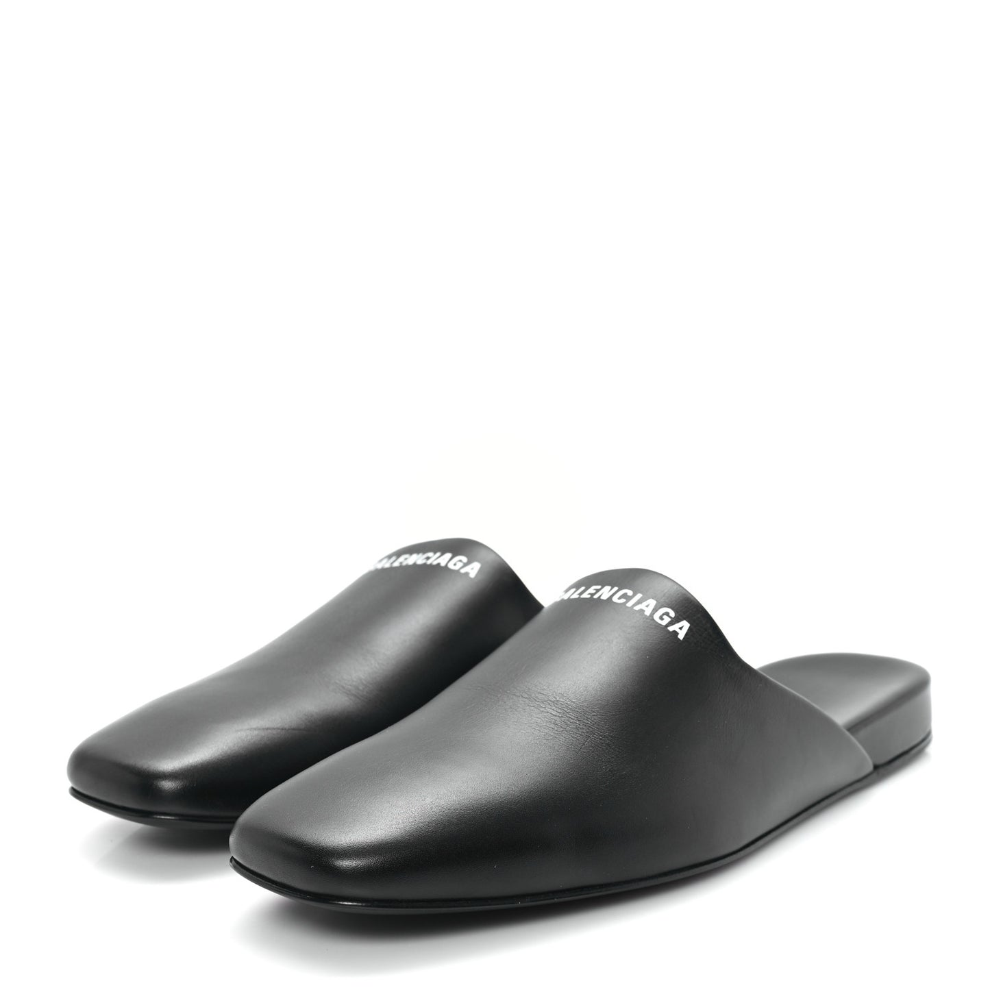 Soft Calfskin Flat Cosy BB Mule Slides 37.5 Black