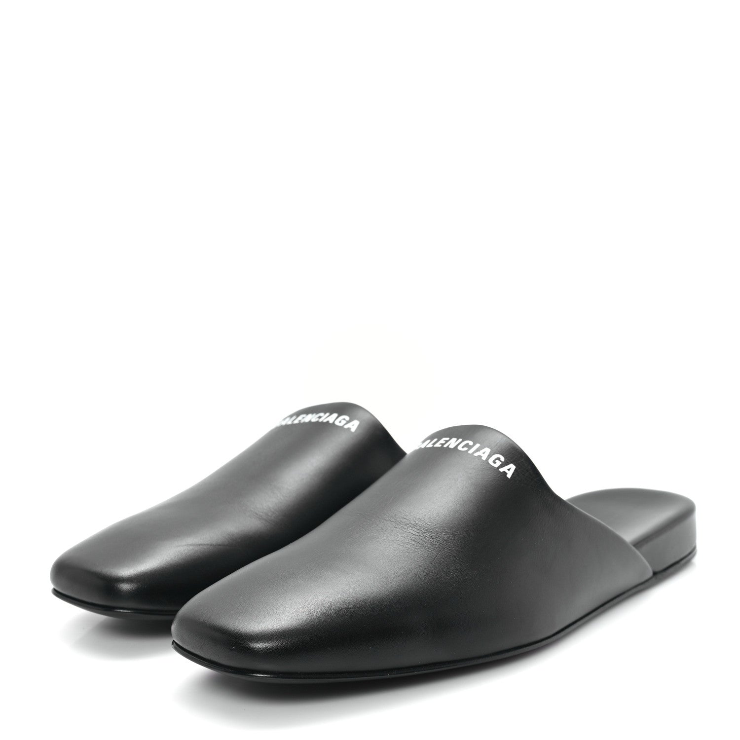 Balenciaga Soft Calfskin Flat Cosy BB Mule Slides 37.5 Black 4 of 10