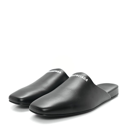 Balenciaga Soft Calfskin Flat Cosy BB Mule Slides 37.5 Black 4 of 10