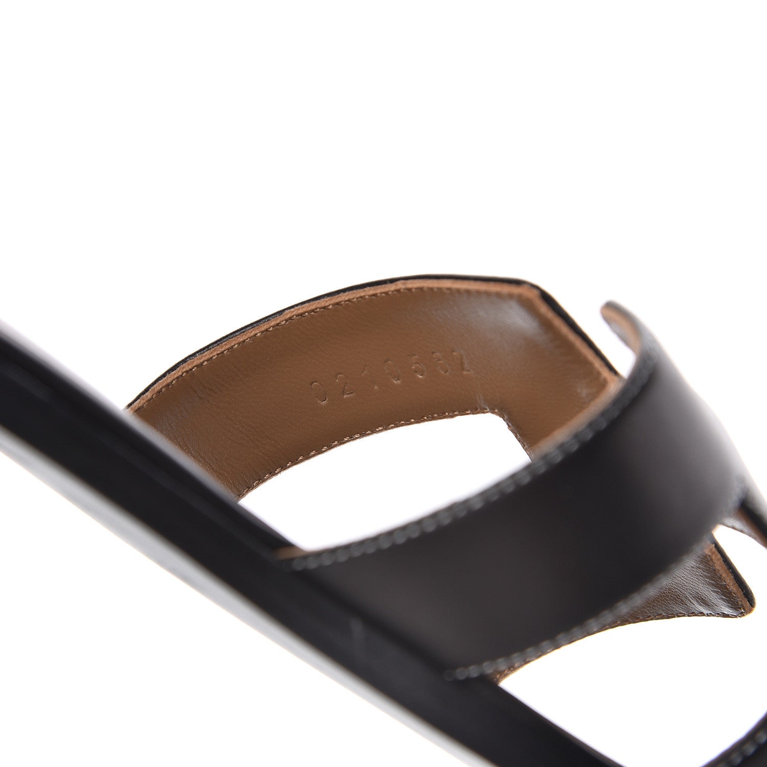 Hermes Box Calfskin Oran Sandals 39 Black 9 of 10