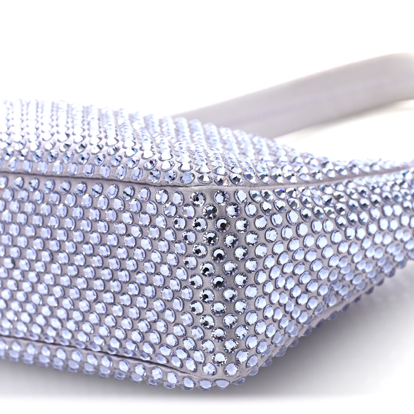Satin Crystal Mini Re-Edition 2000 Bag Glicine