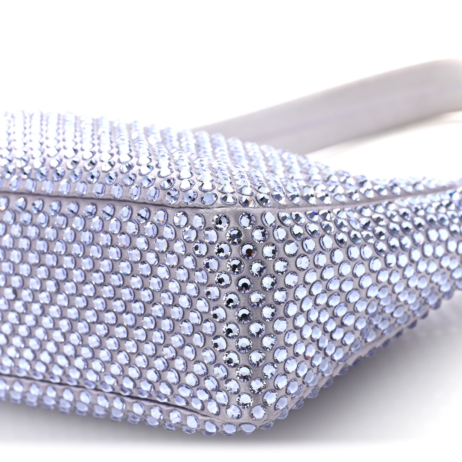 Prada Satin Crystal Mini Re-Edition 2000 Bag Glicine 10 of 10