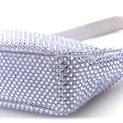 Prada Satin Crystal Mini Re-Edition 2000 Bag Glicine 10 of 10