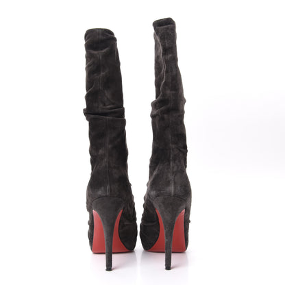 Christian Louboutin Veau Velours Piros 120 Boot 38 Africa 6 of 10