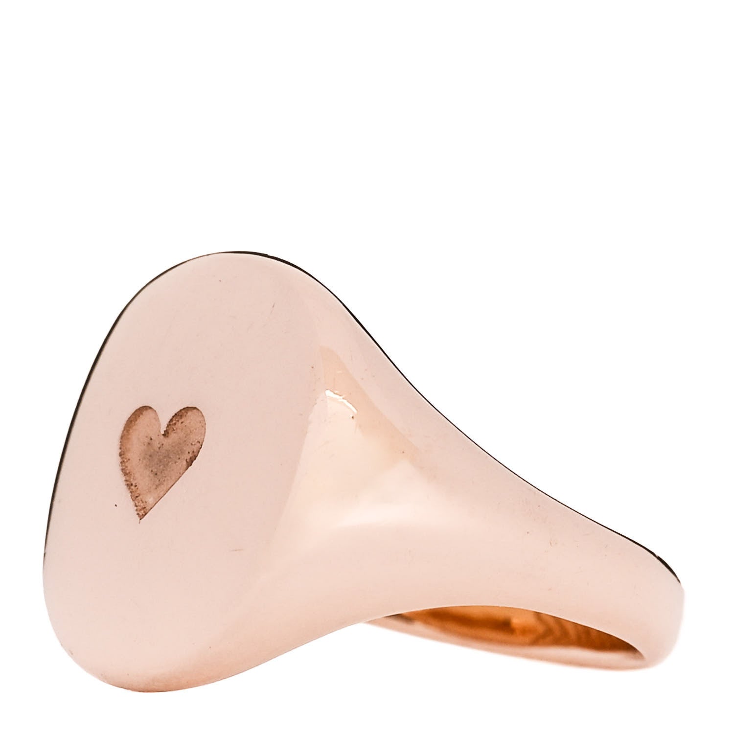 David Yurman 18K Rose Gold Diamond Heart Pinky Ring 45 3.25 3 of 6