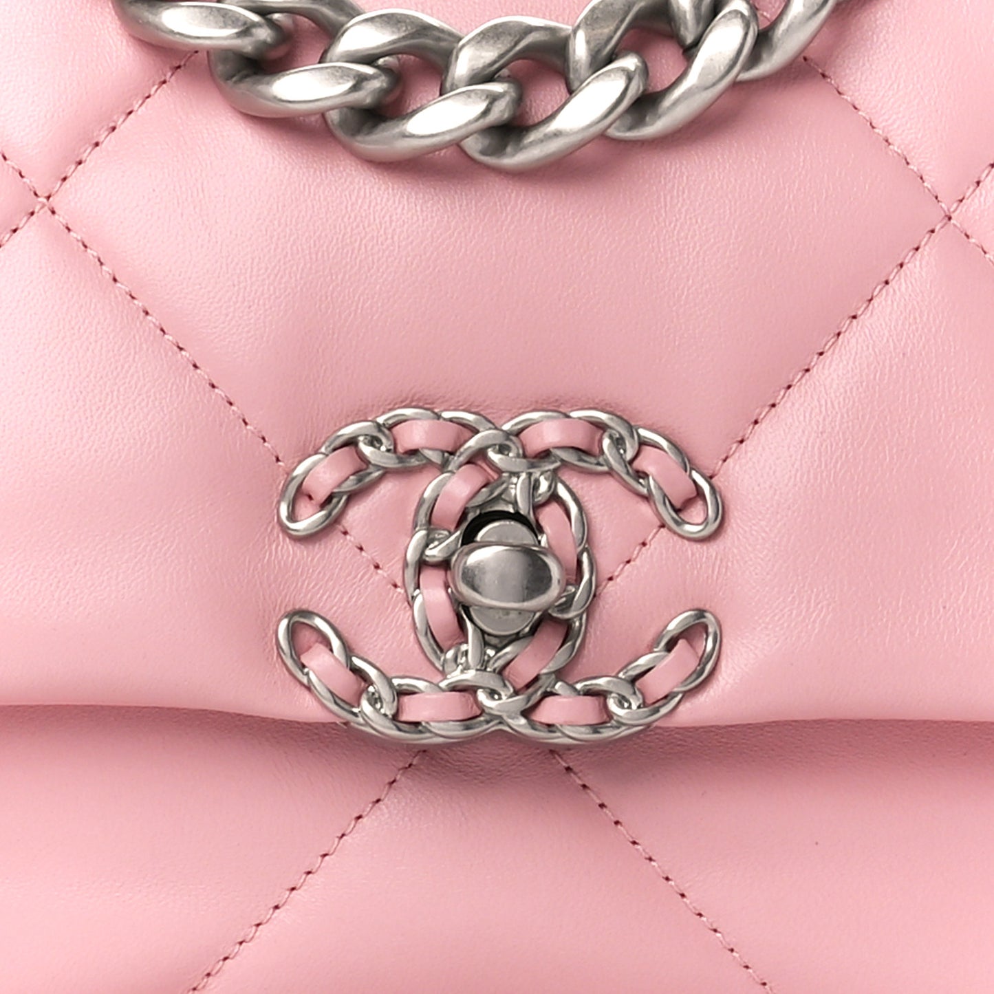 Lambskin Quilted Medium Chanel 19 Flap Pink