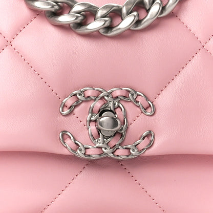 Chanel Lambskin Quilted Medium Chanel 19 Flap Pink 9 of 12