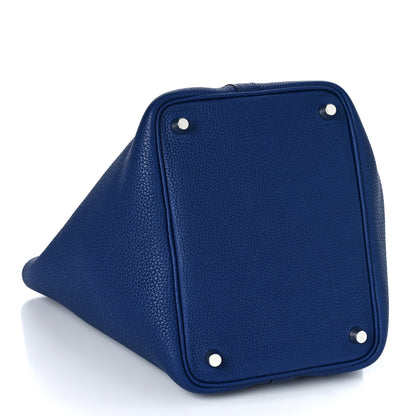 Hermes Taurillon Clemence Picotin Lock 18 PM Bleu Saphir 4 of 9