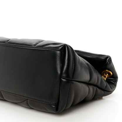 Saint Laurent Lambskin Quilted Small Loulou Puffer Monogram Chain Satchel Black 11 of 11