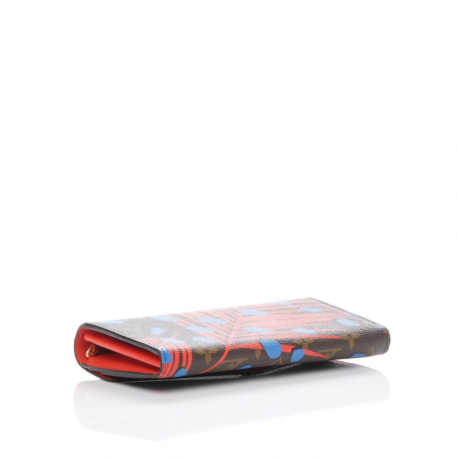 Louis Vuitton Monogram Jungle Dots Sarah Wallet Coquelicot Denim 4 of 6