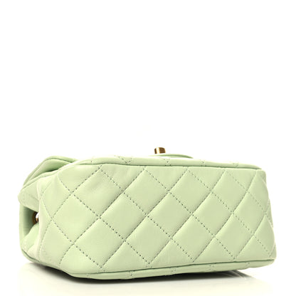 Chanel Lambskin Quilted Mini Pearl Crush Flap Light Green 4 of 10