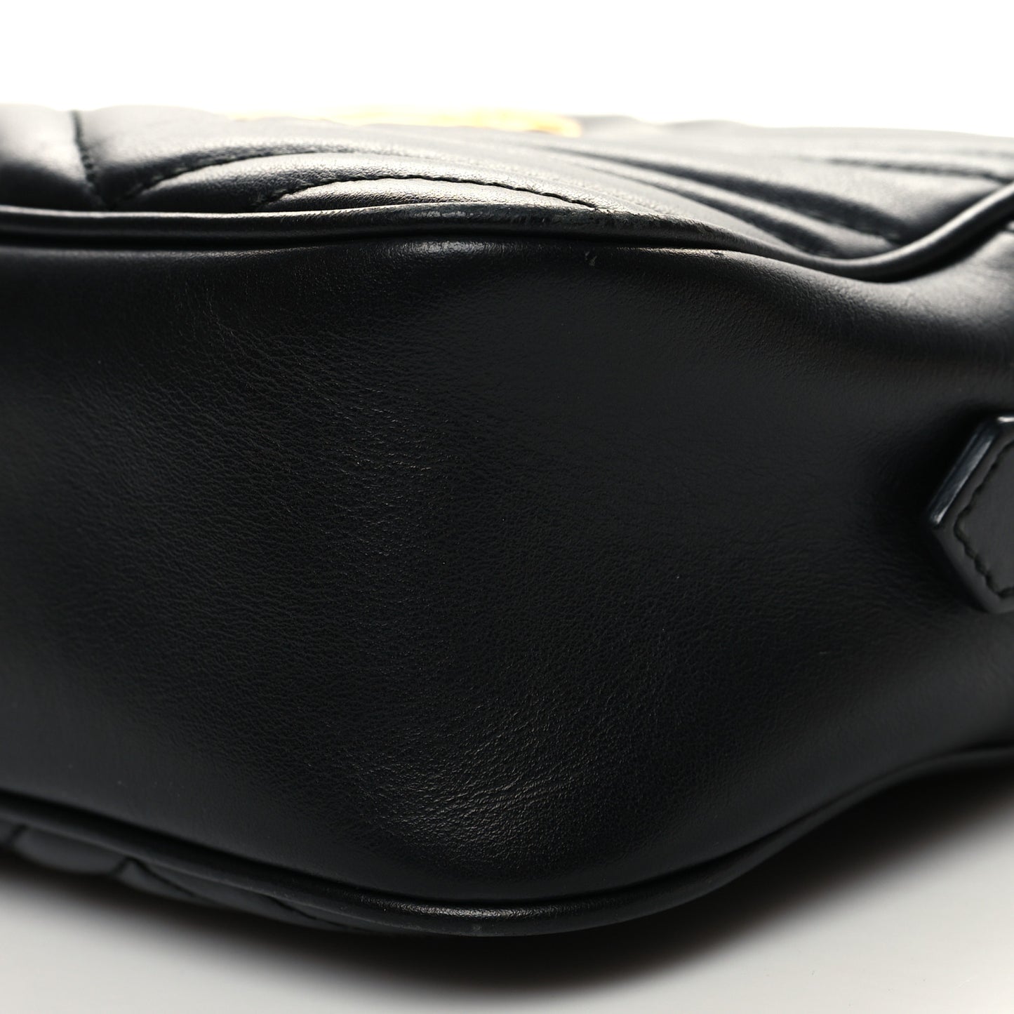 Calfskin Matelasse Small GG Marmont Chain Shoulder Bag Black