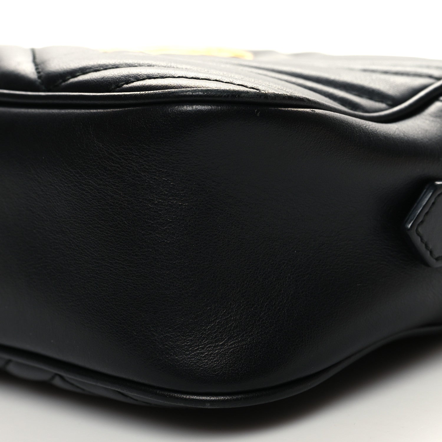 Gucci Calfskin Matelasse Small GG Marmont Chain Shoulder Bag Black 10 of 11