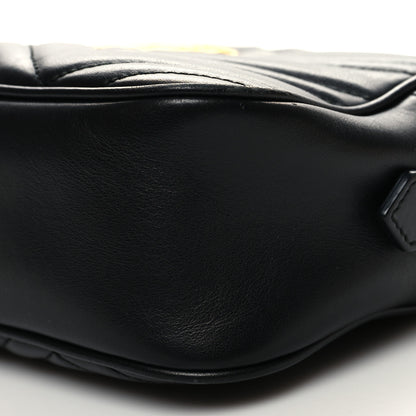 Gucci Calfskin Matelasse Small GG Marmont Chain Shoulder Bag Black 10 of 11