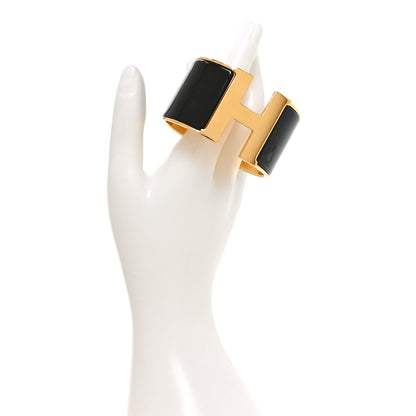 Hermes Enamel Extra Wide Clic Clac H Bracelet GM Black 2 of 4