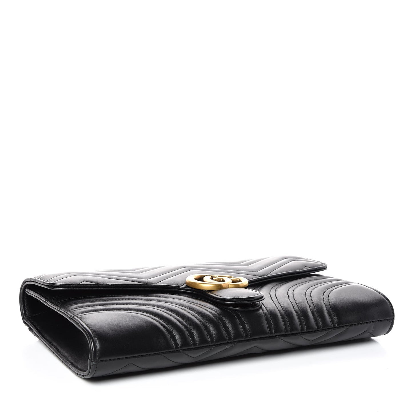 Calfskin Matelasse GG Marmont Clutch Black