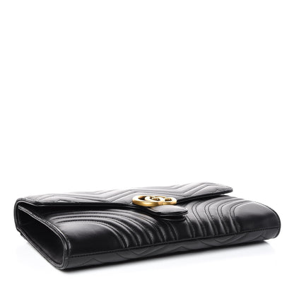 Gucci Calfskin Matelasse GG Marmont Clutch Black 4 of 9