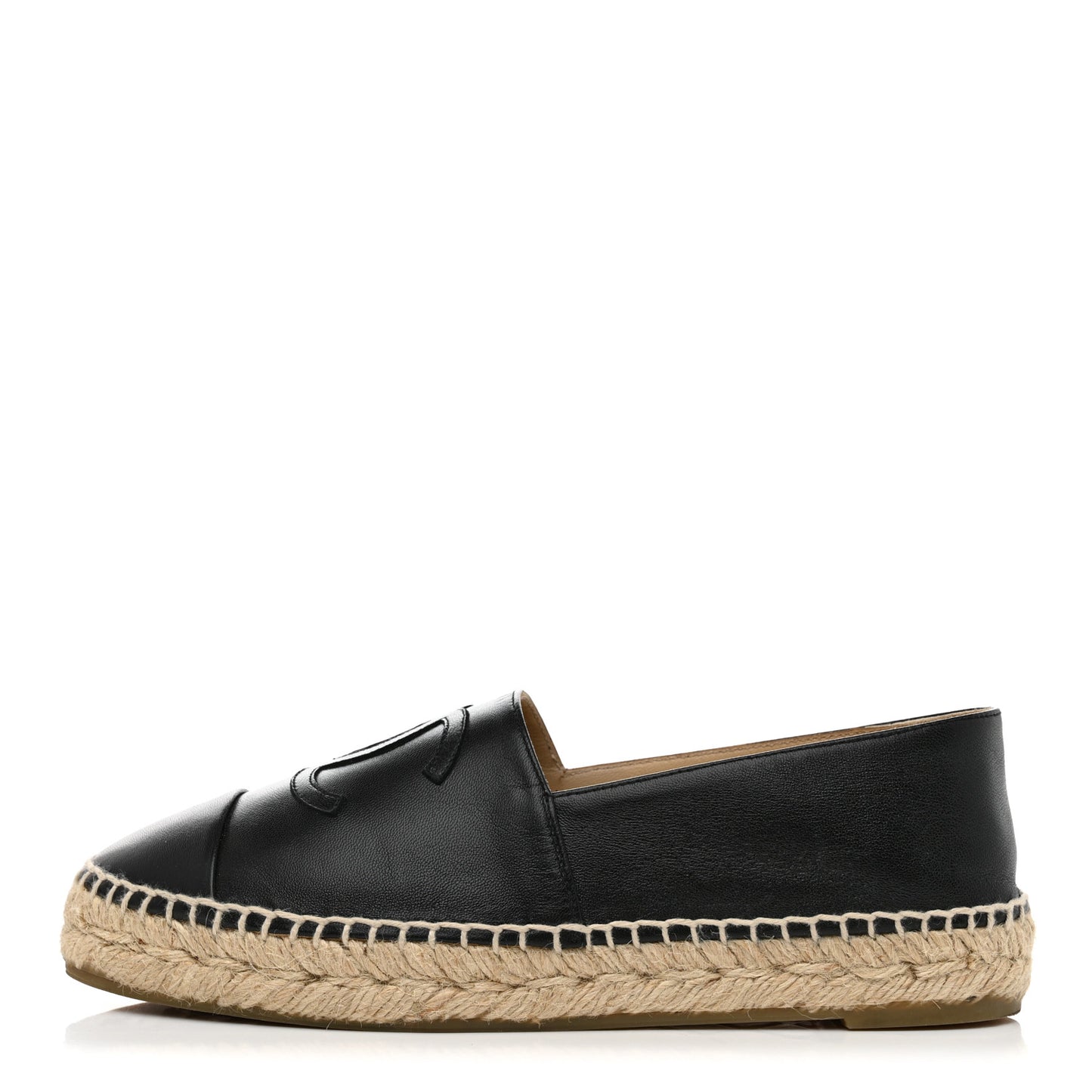 Lambskin CC Espadrilles 36 Black