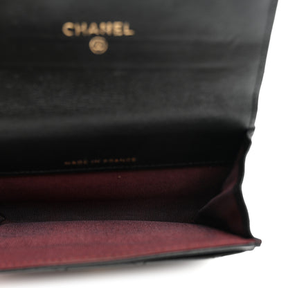 Chanel Lambskin Quilted Flap Card Holder Wallet Black 5 of 10