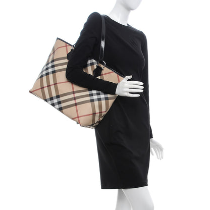 Burberry Nova Check Large Nickie Tote Black 2 of 17