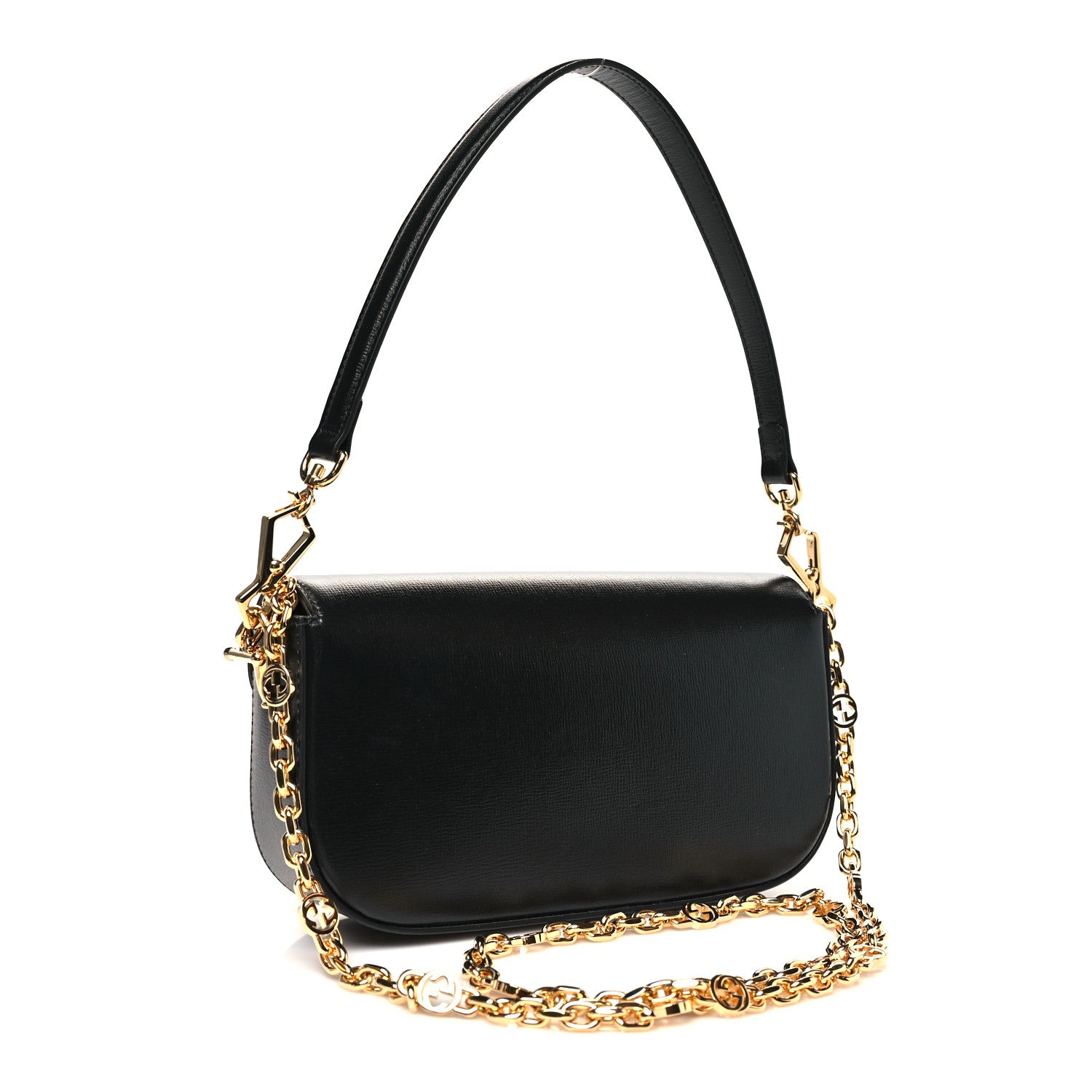 Gucci Azalea Calfskin Crystal Small Horsebit 1955 Bag Black 3 of 10