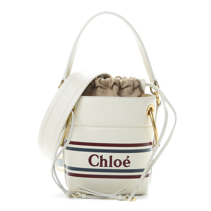 Chloe Calfskin Logo Mini Roy Bucket Bag Natural White 1 of 14