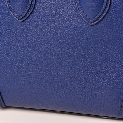 Celine Drummed Calfskin Micro Luggage Indigo 7 of 15