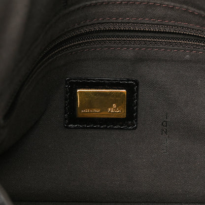 Fendi Vitello Naplak Medium Convertible Baguette Black 5 of 11