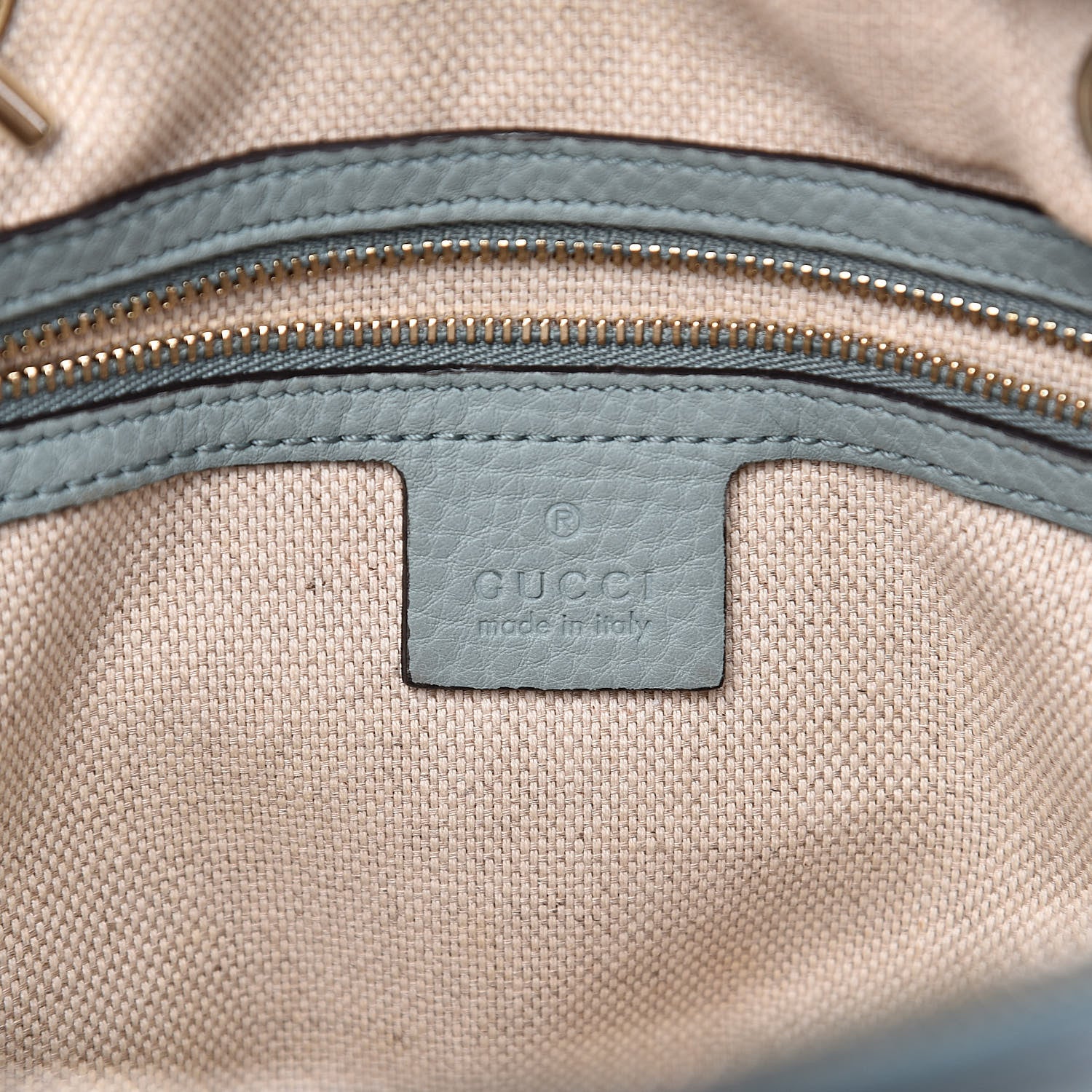 Gucci Pebbled Calfskin Small Soho Bowler Light Blue 6 of 12