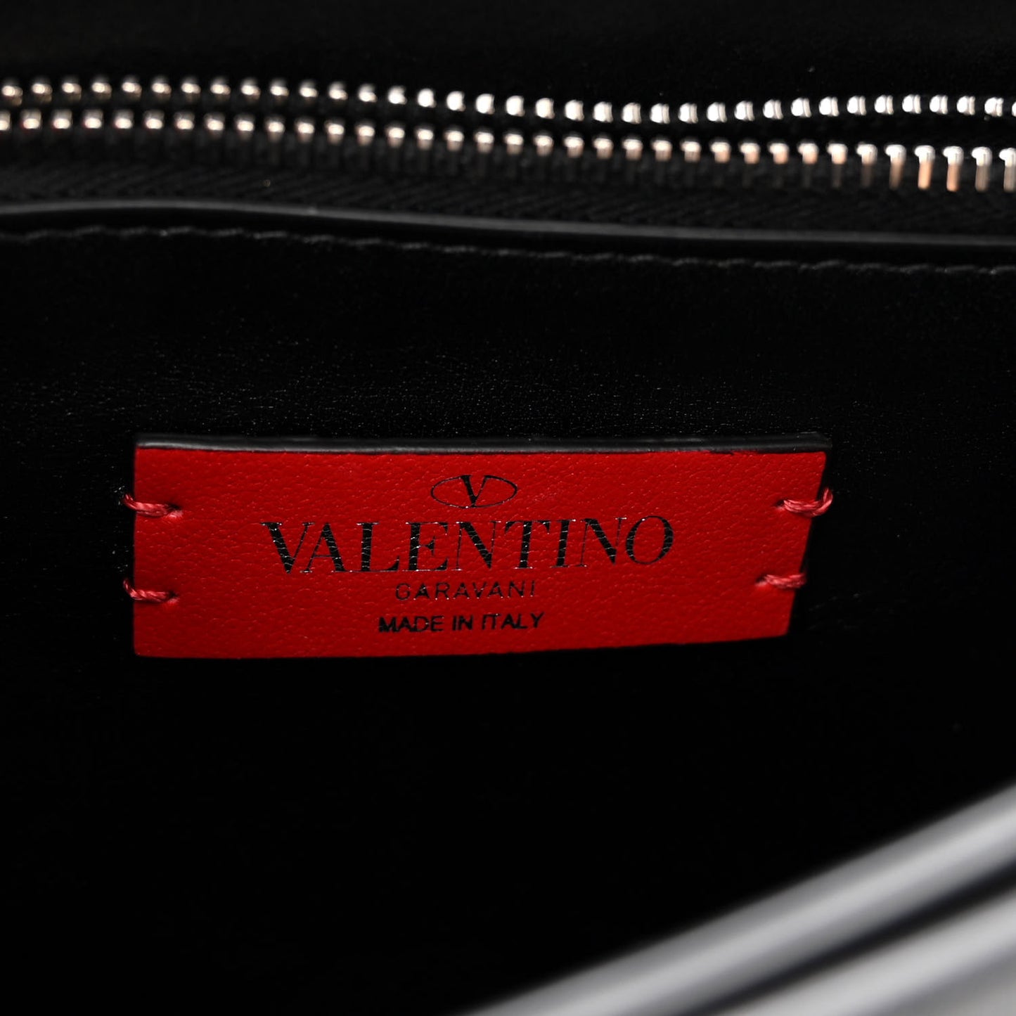 Vitello Rockstud Shoulder Flap Bag Black