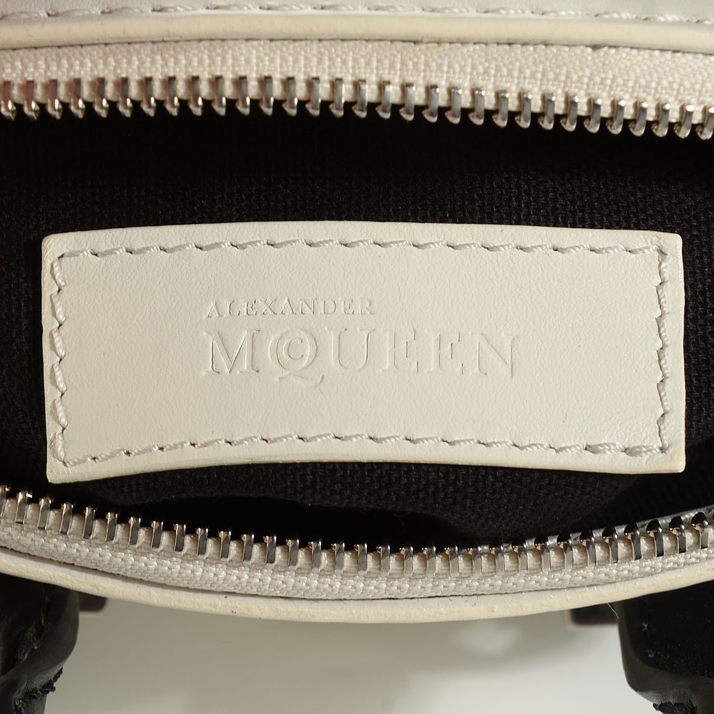 Soft Calfskin Whipstitched Mini Legend White