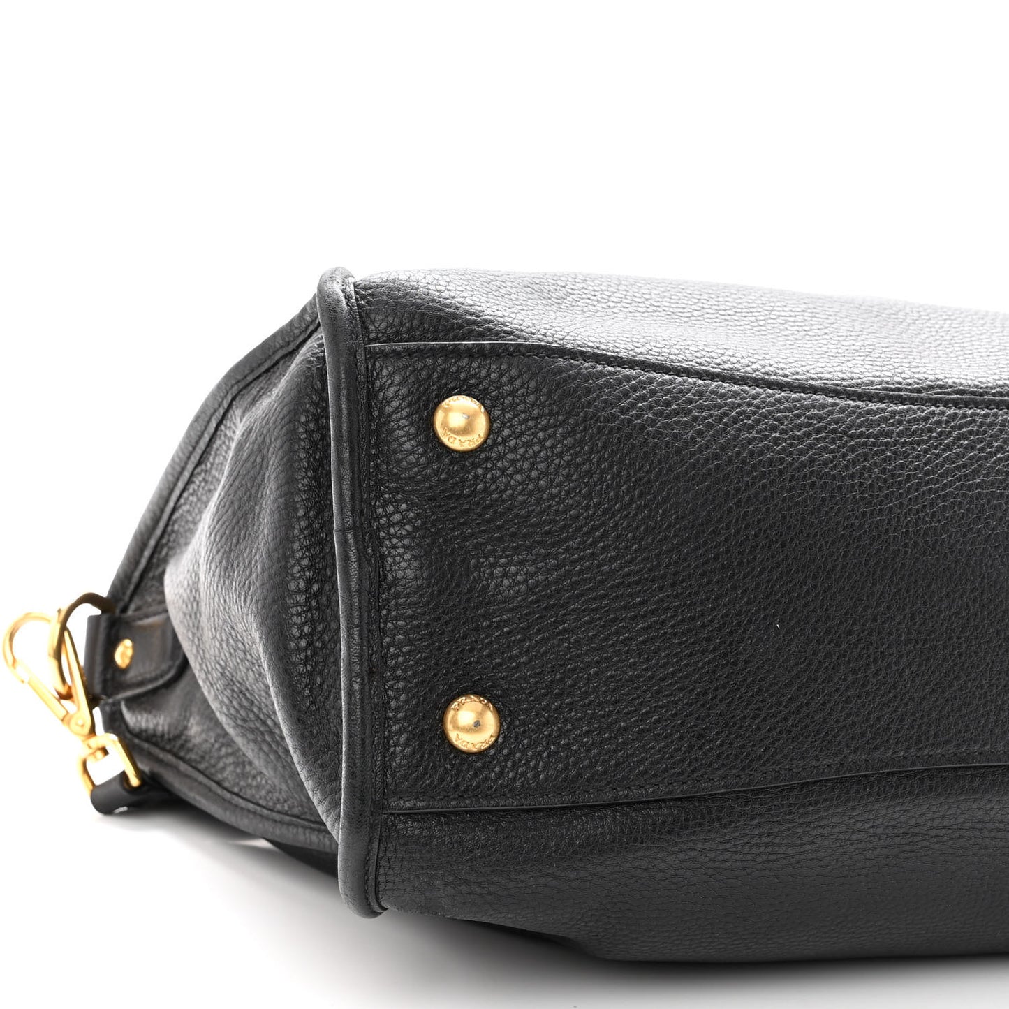 Vitello Daino Shopping Satchel Black