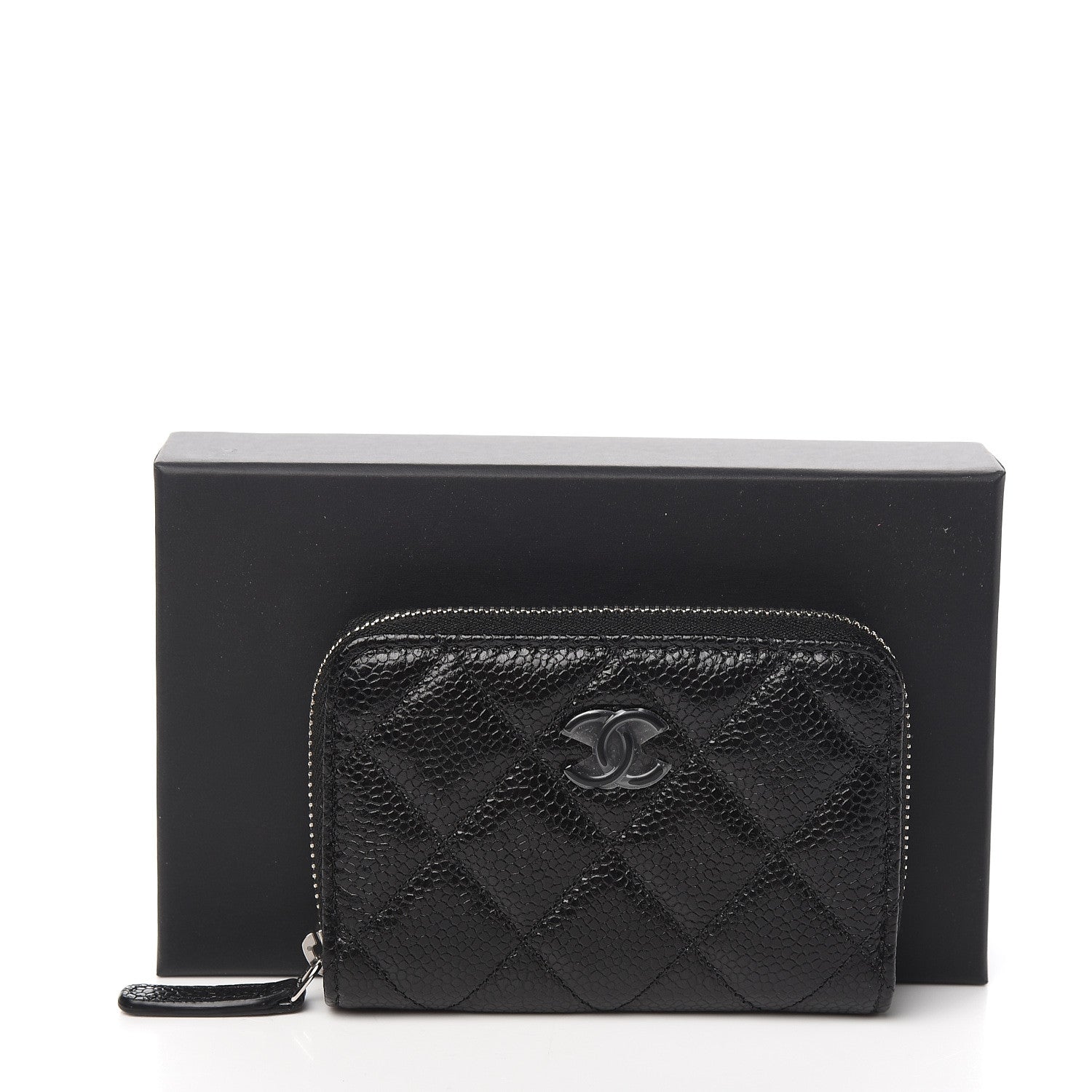 Chanel Caviar Quilted Incognito Zip Coin Purse Black 7 of 7