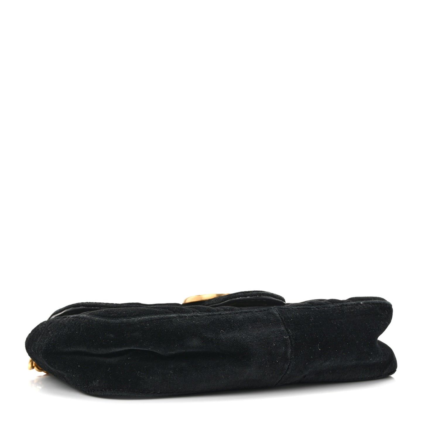 Velvet Matelasse Mini GG Marmont Shoulder Bag Black
