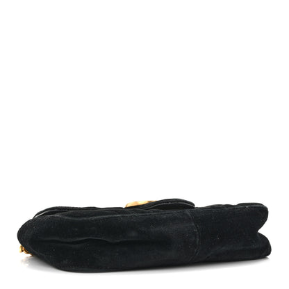 Gucci Velvet Matelasse Mini GG Marmont Shoulder Bag Black 4 of 14