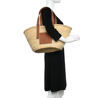 Loewe Raffia Basket Tote Bag Natural Tan 2 of 9