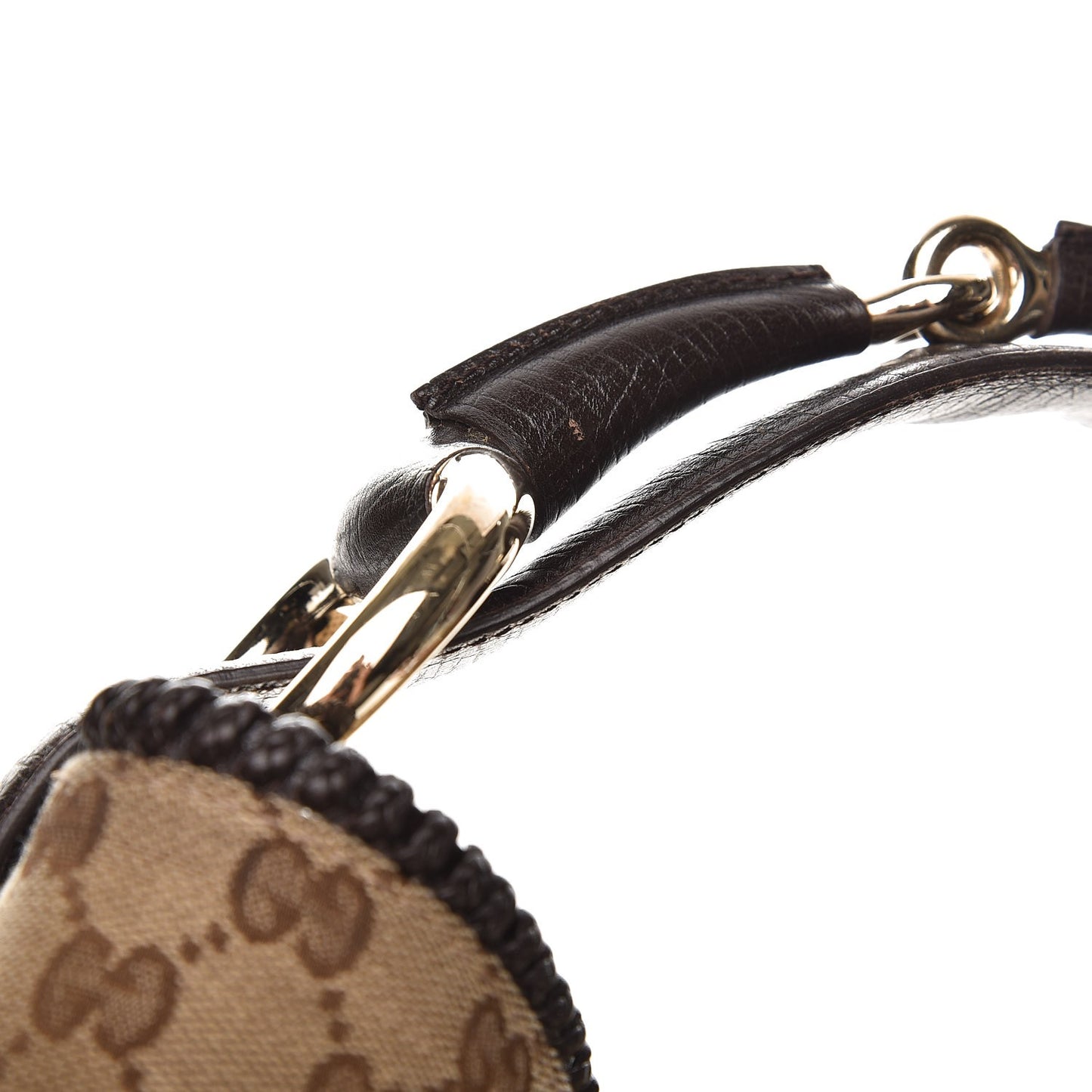 Monogram Large Horsebit Chain Hobo Dark Brown