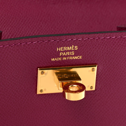 Hermes Madame Calfskin Kelly Pocket Compact Wallet Rose Pourpre 7 of 7