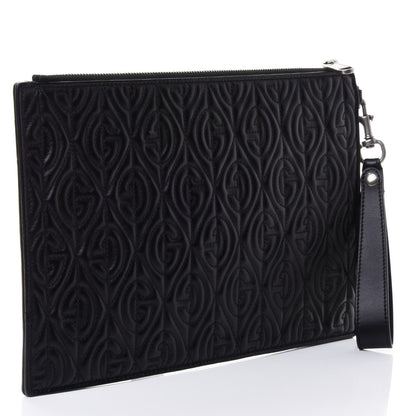 Gucci Calfskin G Rhombus Quilted Documents Holder Black 2 of 4