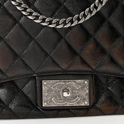 Chanel Shiny Goatskin Quilted Flap Black 8 of 10