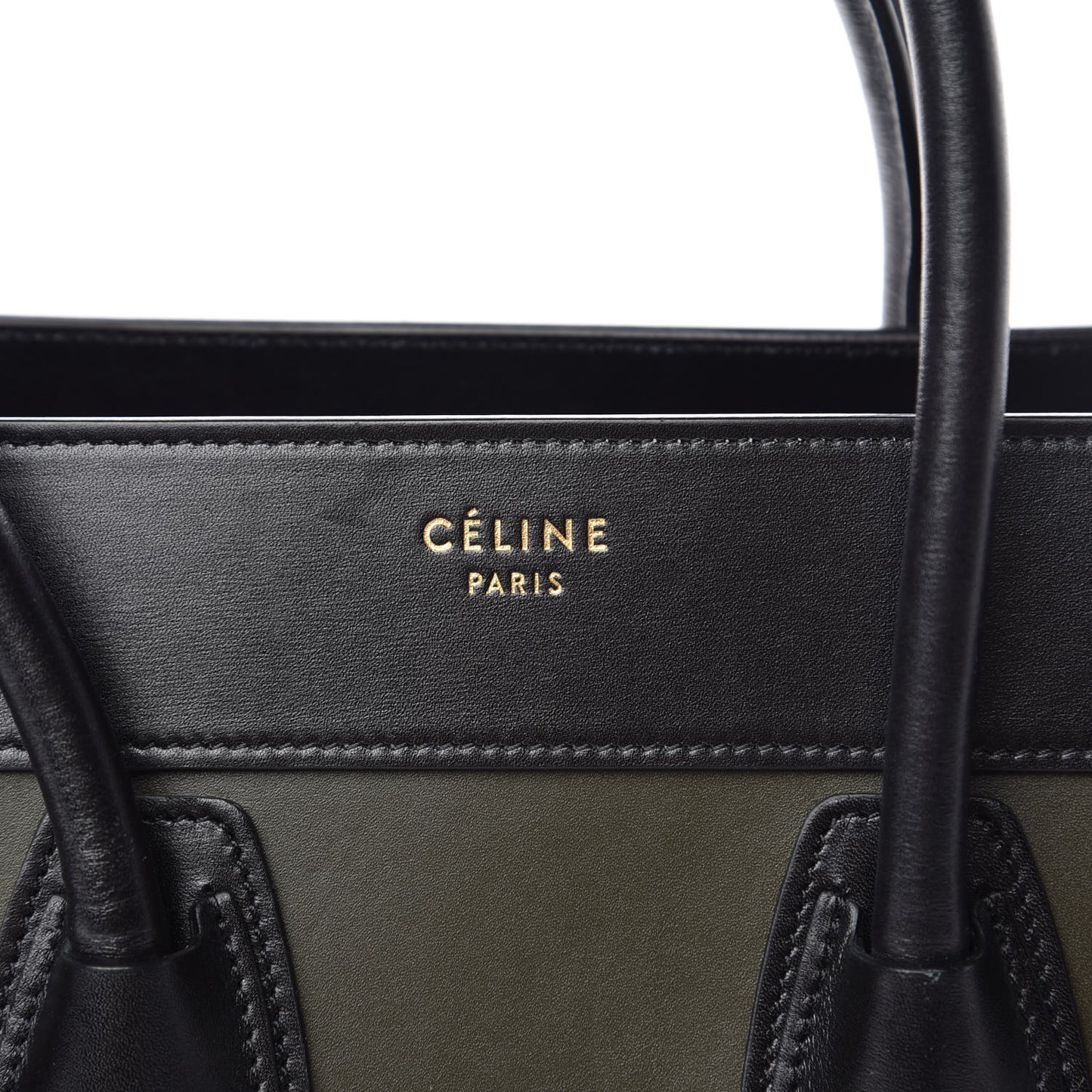 Smooth Calfskin Micro Tri-Color Luggage Khaki