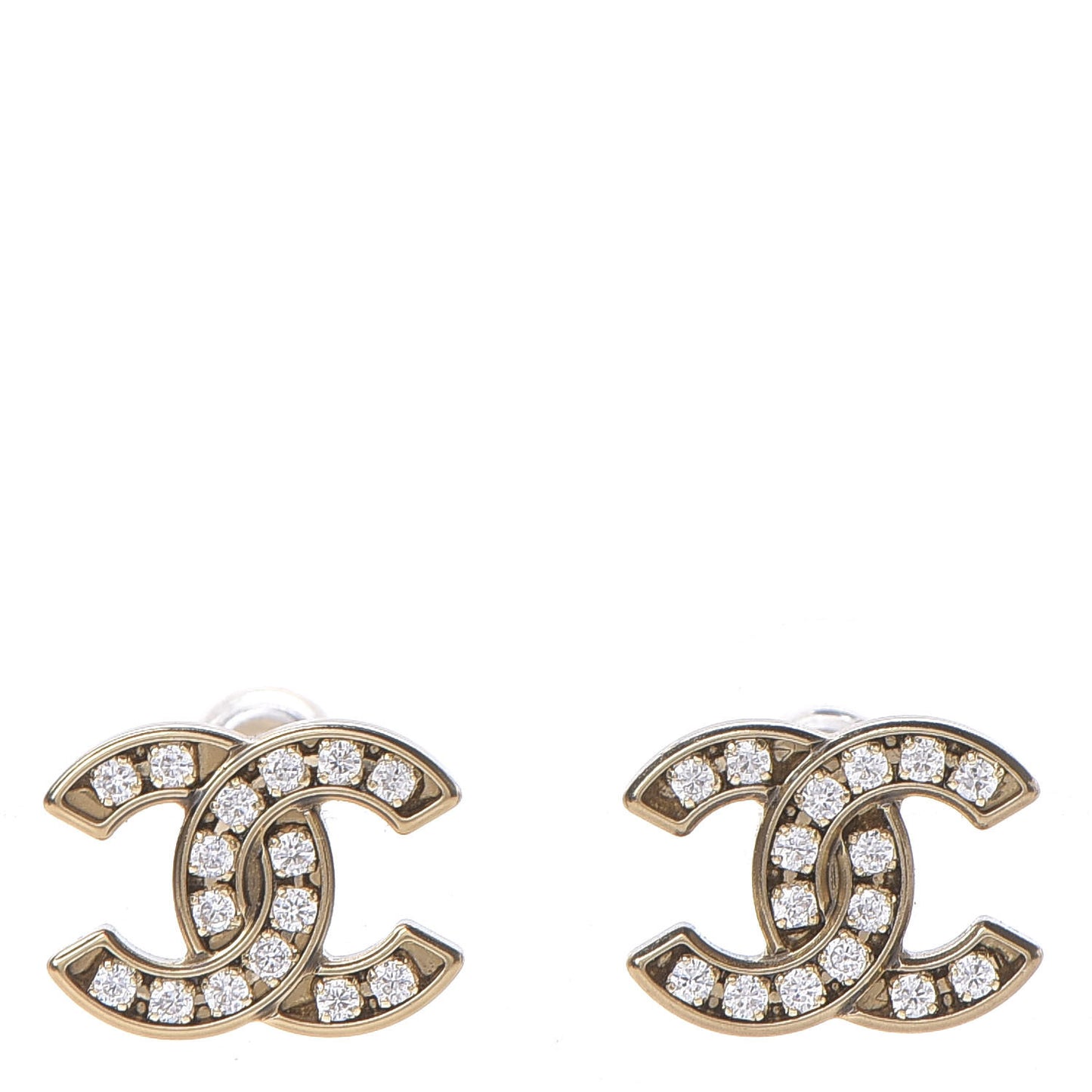 Crystal CC Earrings Gold