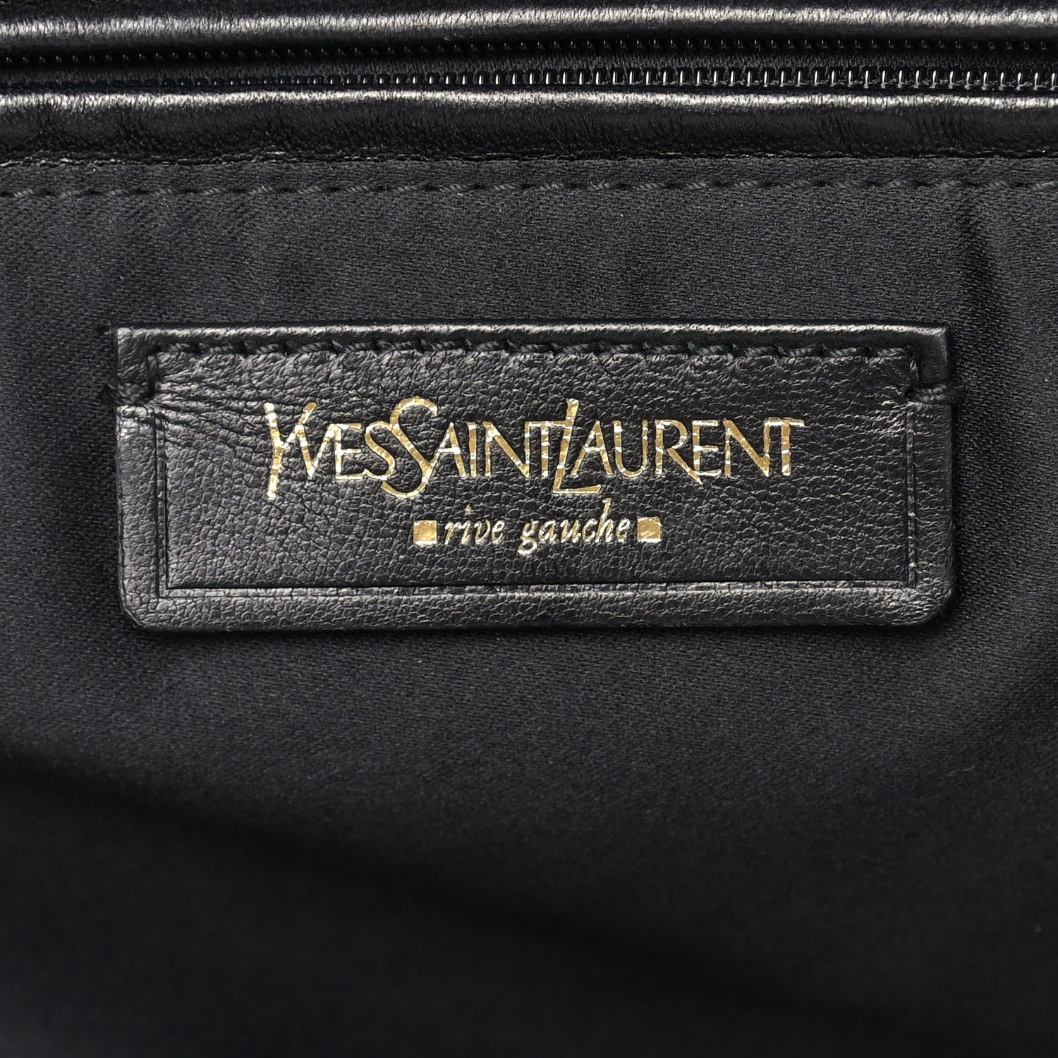 Saint Laurent Patent Crocodile Embossed Tribute Tote Black 6 of 13