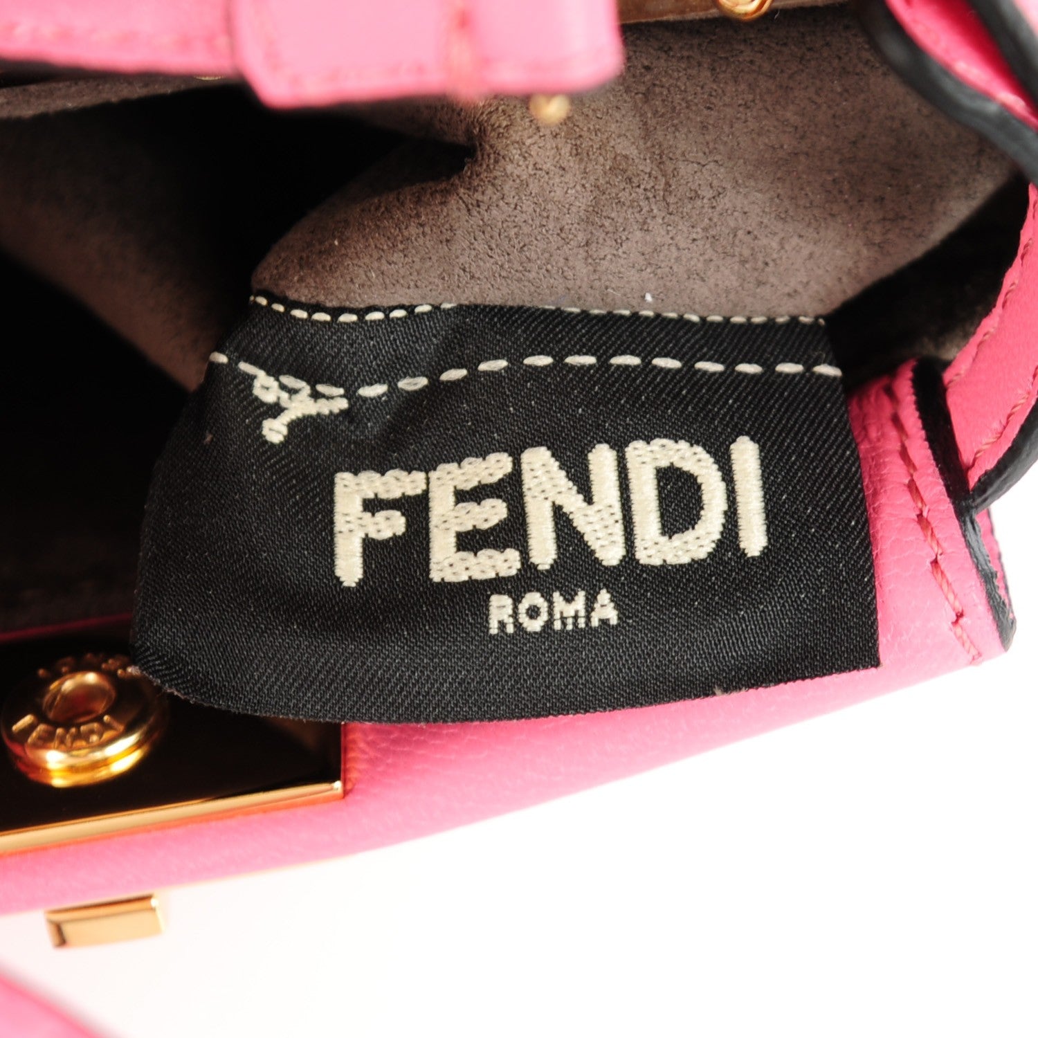 Fendi Shiny Nappa Micro Peekaboo Iconic Satchel Rosa Fluo 7 of 8