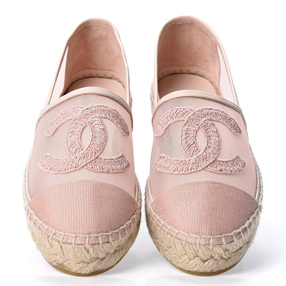 Chanel Mesh Grosgrain CC Espadrilles 36 Pink 6 of 11