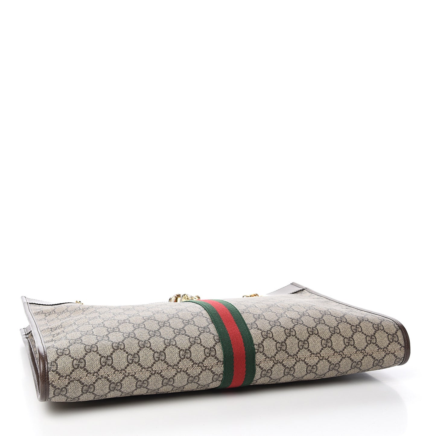 GG Supreme Monogram Large Rajah Chain Tote Beige New Acero