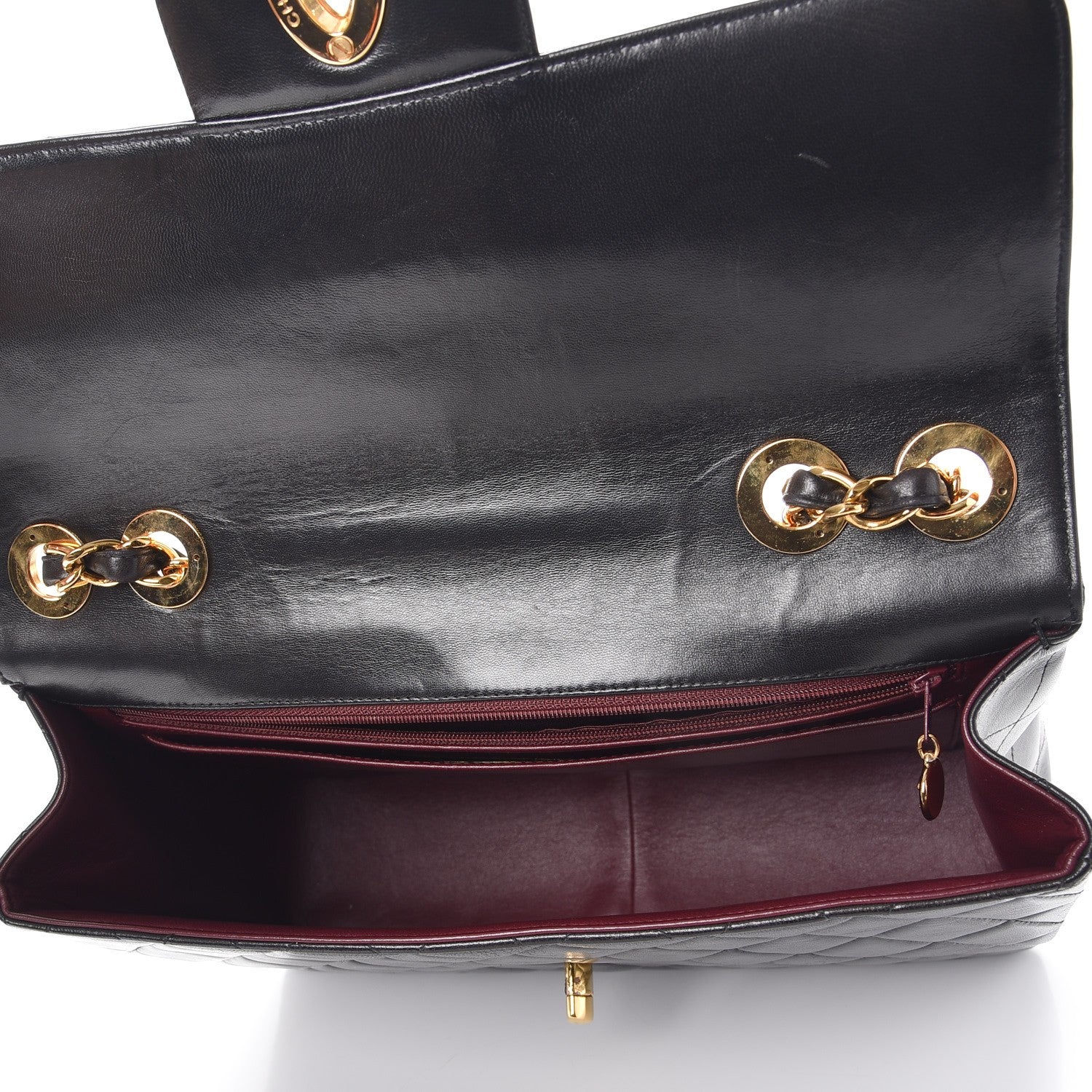 Chanel Lambskin Quilted XL Jumbo Single Flap Black 6 of 12